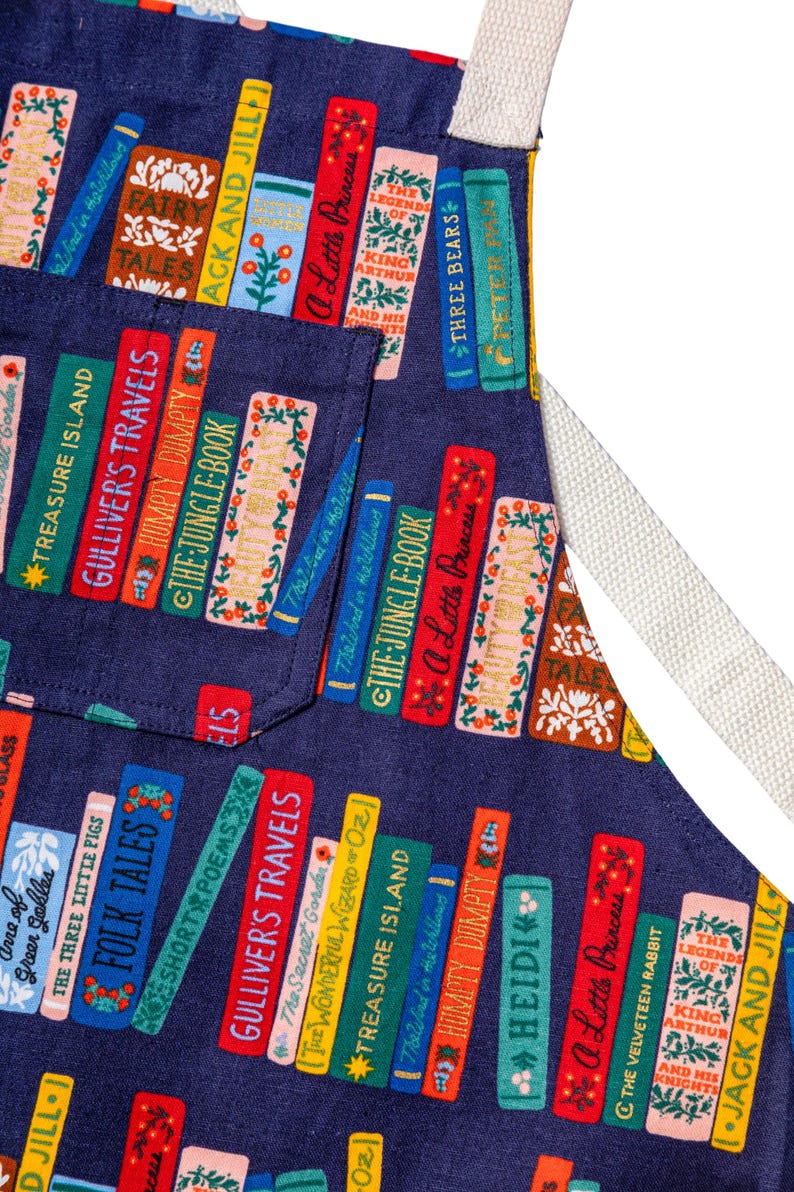 Personalized Crossback Apron Made With Rifle Paper Co. | Book Club ...