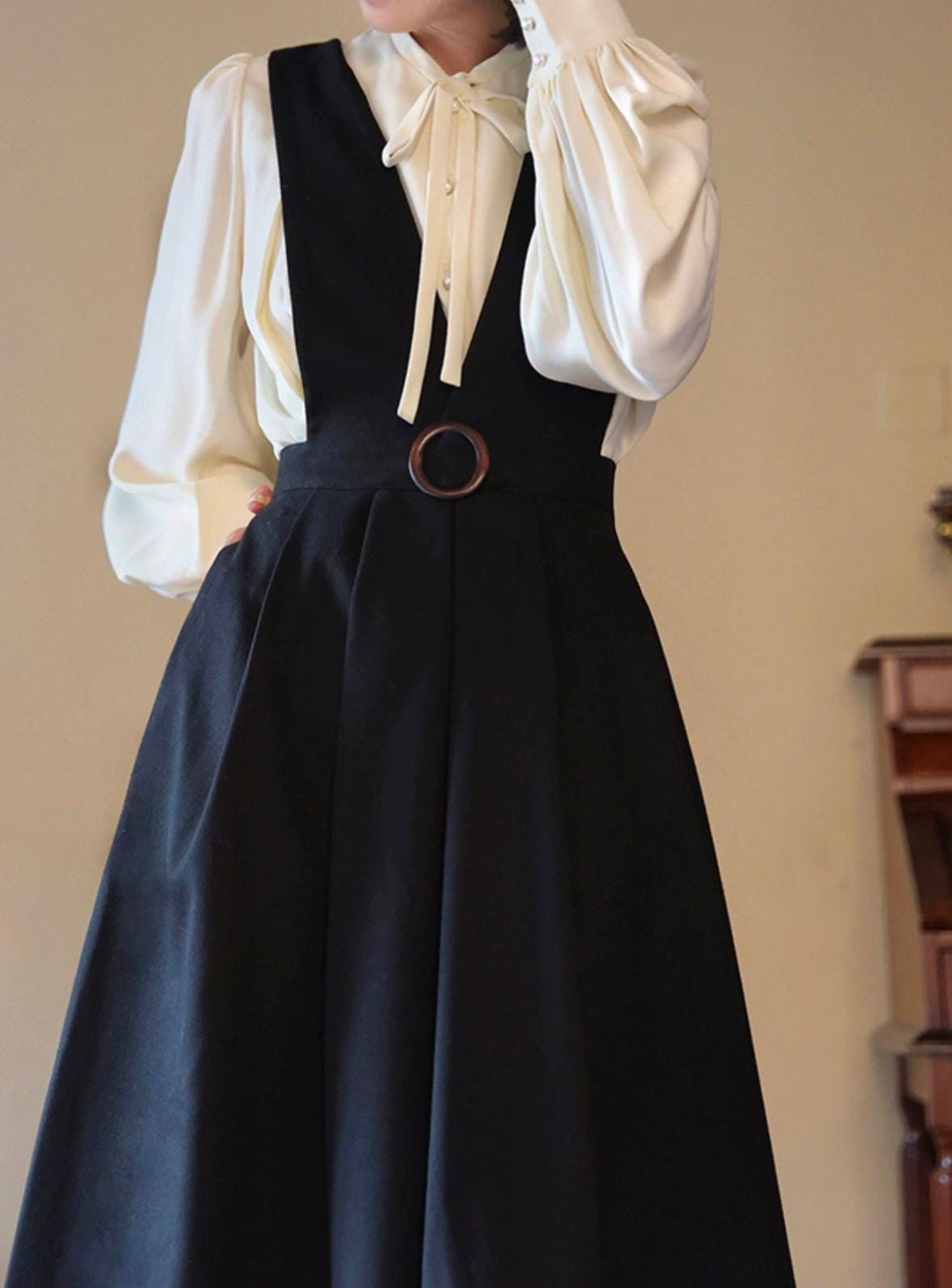 Women’s Retro High-Waist Puff Skirt