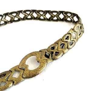 Vintage Hammered Brass Chain Belt - Adjustable Statement  display picture 1