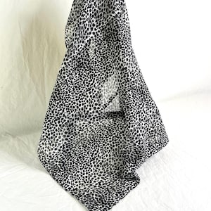 Vintage Leopard Print Silk Scarf or Foulard 20"