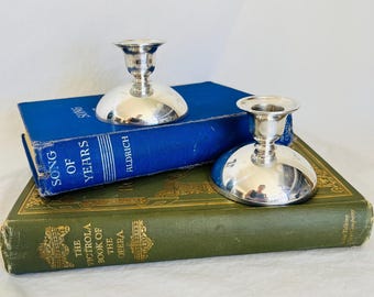 Vintage WM Rogers Silver Plate Candlesticks Set of Two