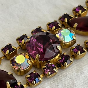 Vintage Purple AB Rhinestone Bracelet