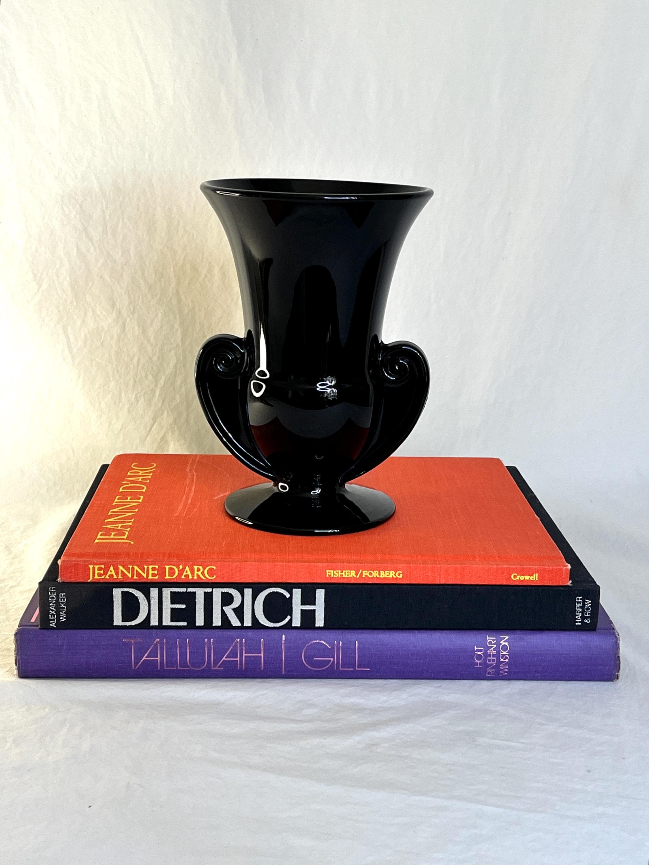 Art Deco Glass Vase - Etsy