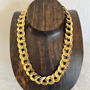 Vintage Monet Gold Link Necklace