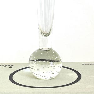 Hand Blown Clear Bubble Bud Vase – 10&quot; H