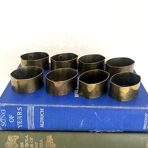 Vintage Brass Napkin Rings Set of Eight
