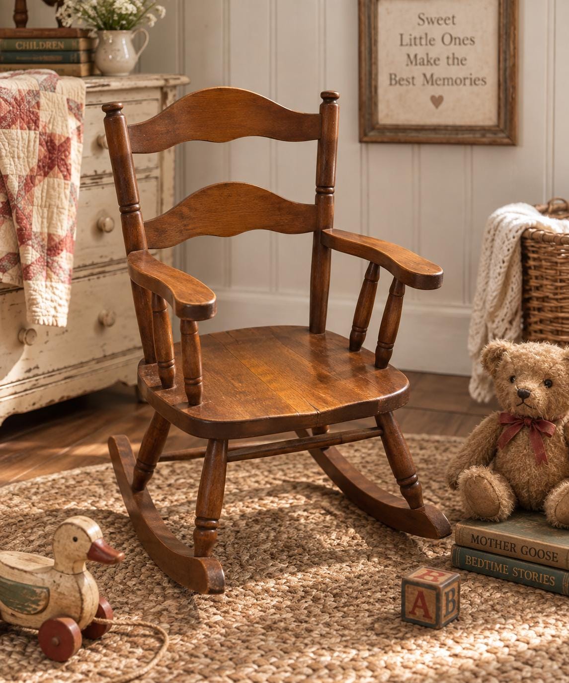 Vintage Childs Rocking Chair - Etsy