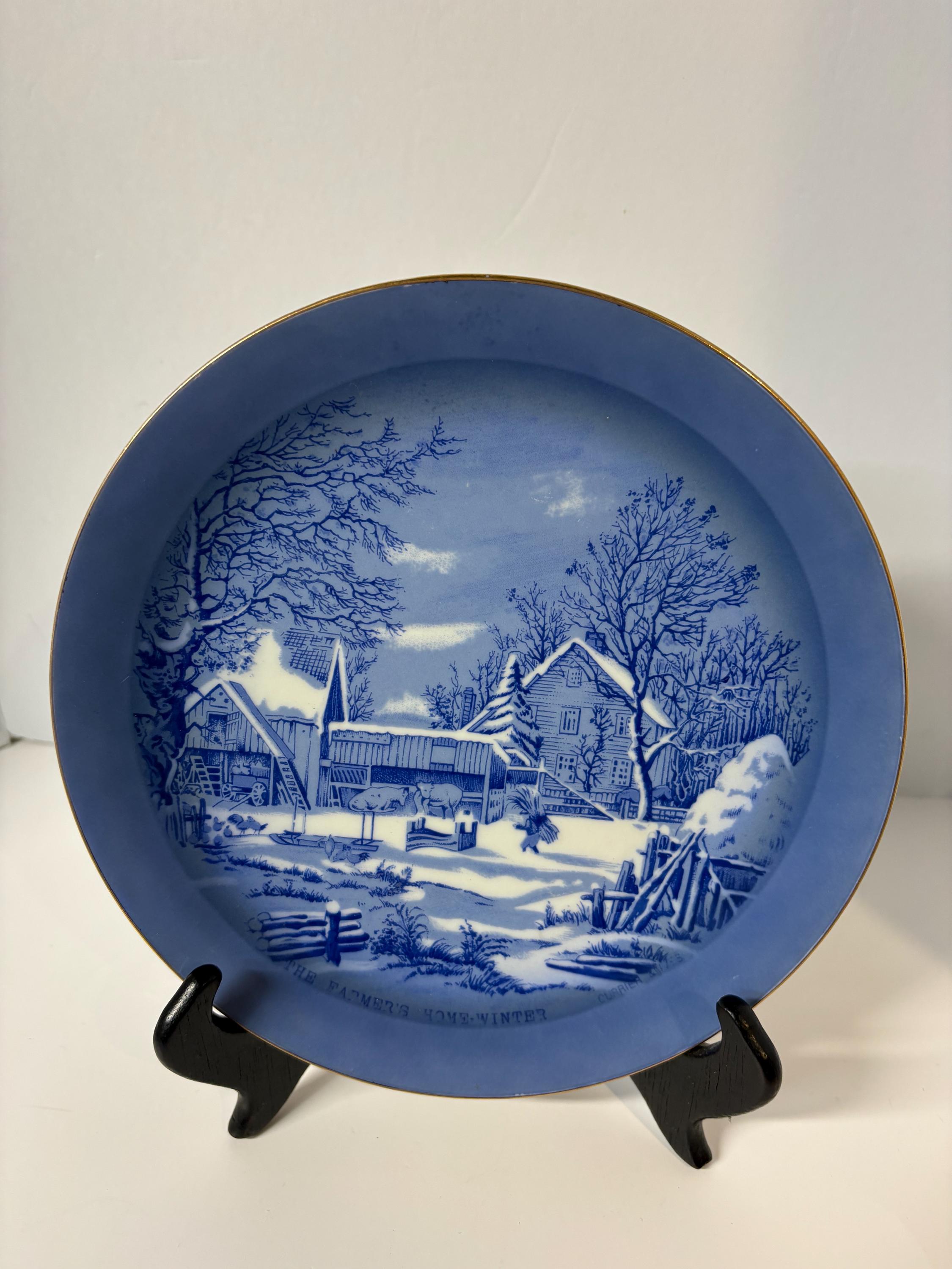 Winter Scene Plates - Etsy