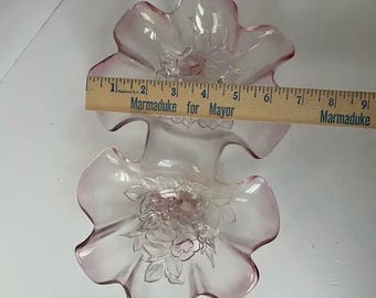 Mikasa Rosella Frosted Pale Pink Floral Double Relish Dish - Etsy