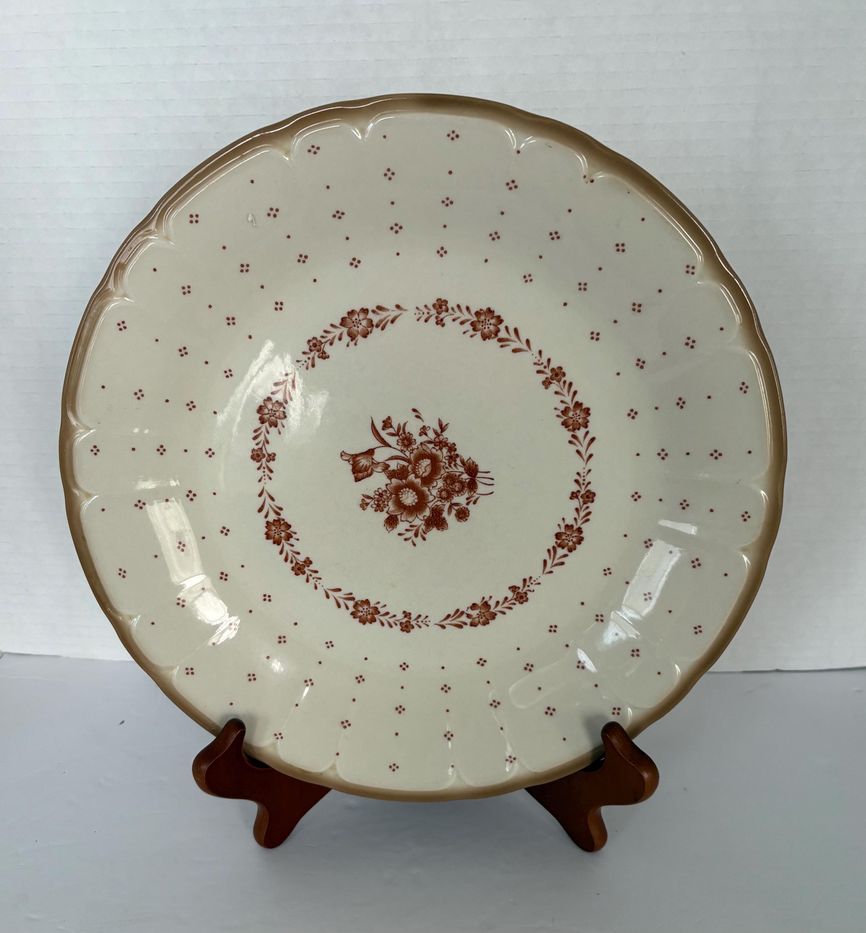 Sango Renaissance Arcadia Brown 291 Stineware 20 5/8” Dinner