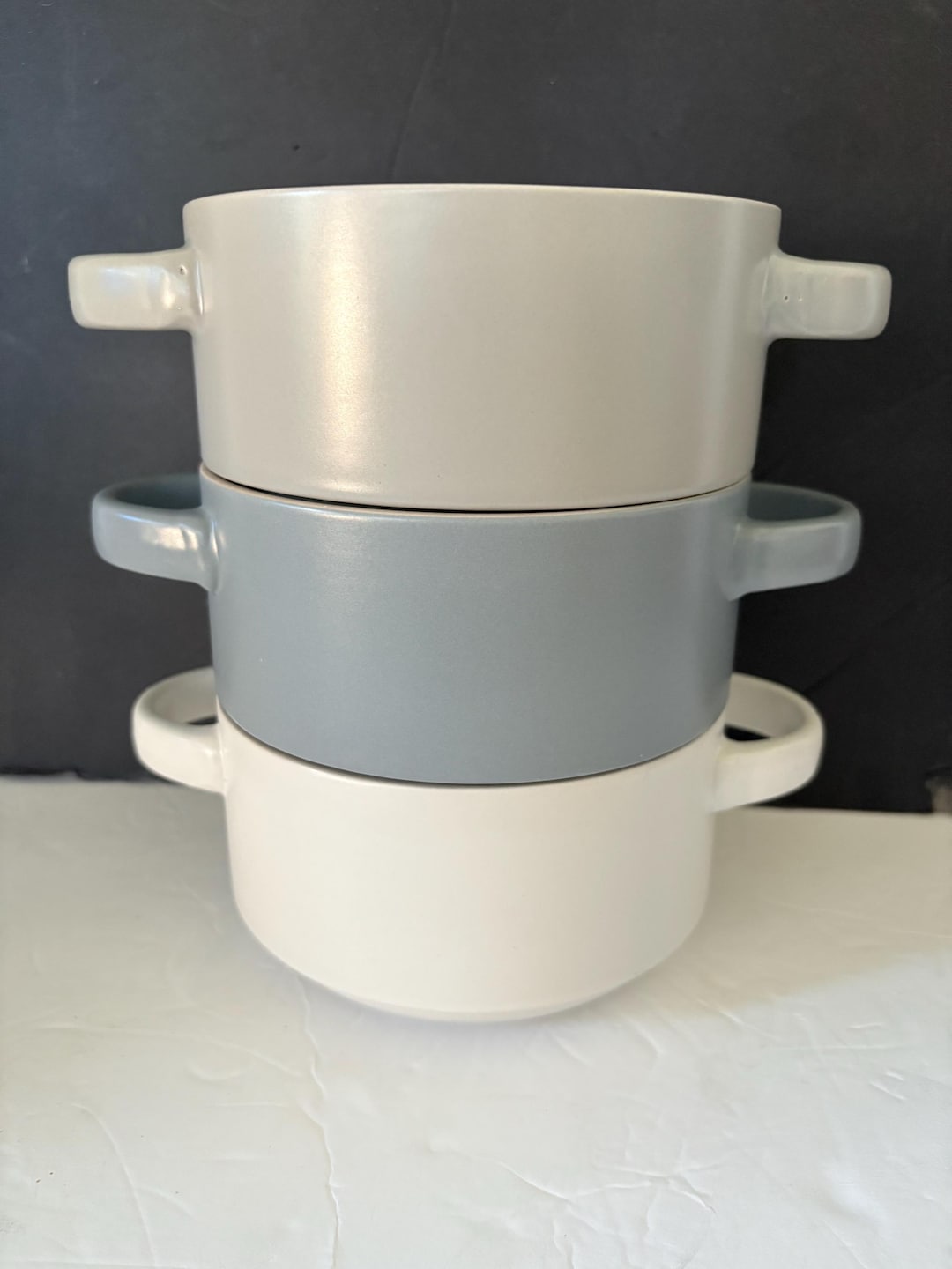 Mikasa Ella Stoneware Stackable Bowls Set of 3 - Etsy