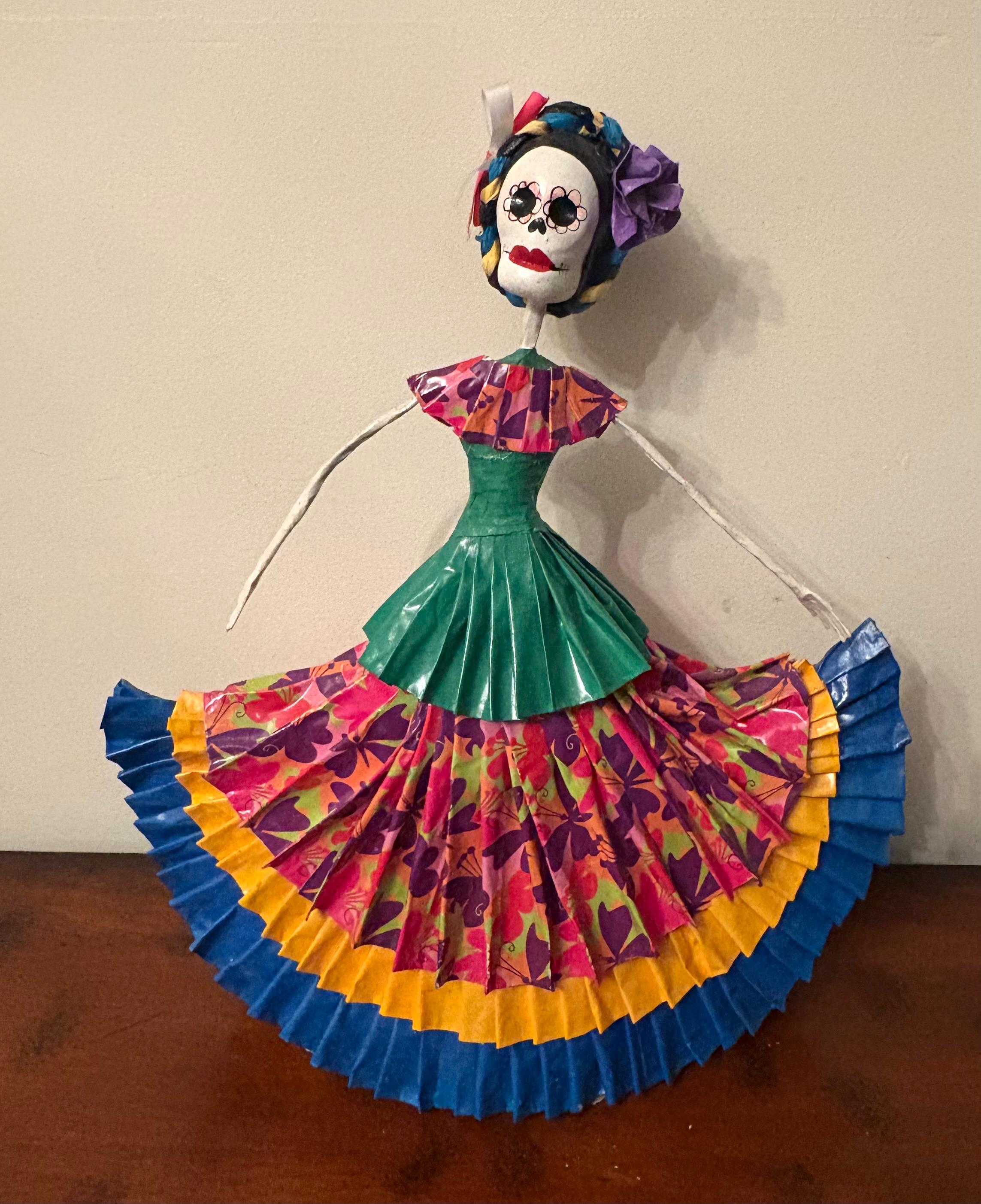 貴重 パピエマシェ ペーパー ドール 人形 メキシコ 民芸品 置物 アンティーク 貴重 パピエマシェ ペーパー ドール 人形 メキシコ 民芸品 置物
