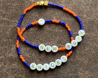 New York Knicks Beaded Bracelets (Set of 2)