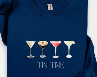 Martini Sweatshirt, Martini Time, Martini Lover Gift, Martini Sweater, Martini Hoodie, Dirty Martini, Espresso Martini, Lemon Drop Martini