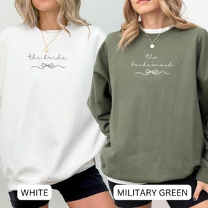 Sweatshirt mariée, cadeau EVJF, Sweatshirt EVJF, cadeau pour la mariée, demoiselle d&#39;honneur, cadeau de demoiselle d&#39;honneur, jour de mariage, mariage