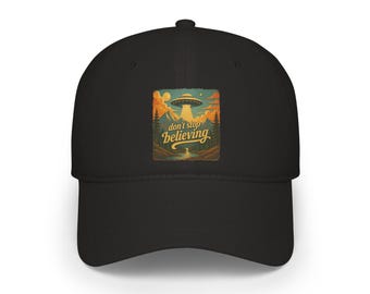 No dejes de creer en la gorra OVNI / Parche vintage de nave espacial alienígena