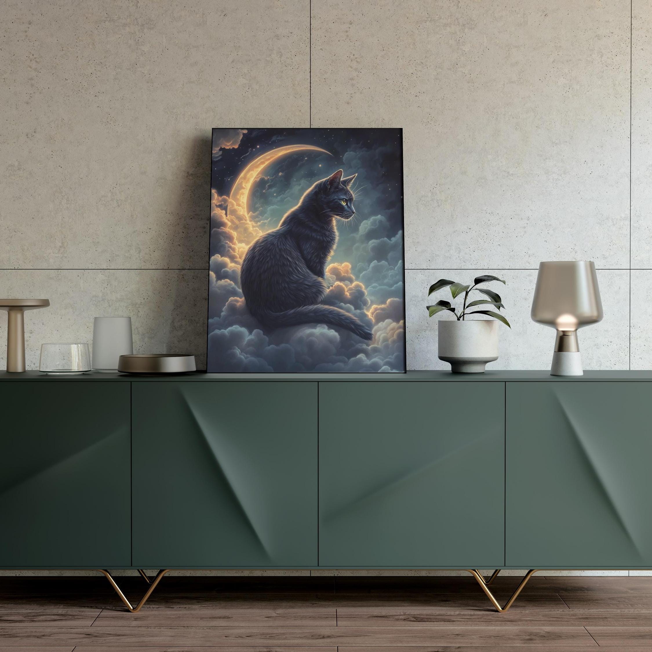 Spirit Cat | Animal | Cat | Digital Art Print | Wall Art | AI Generated ...
