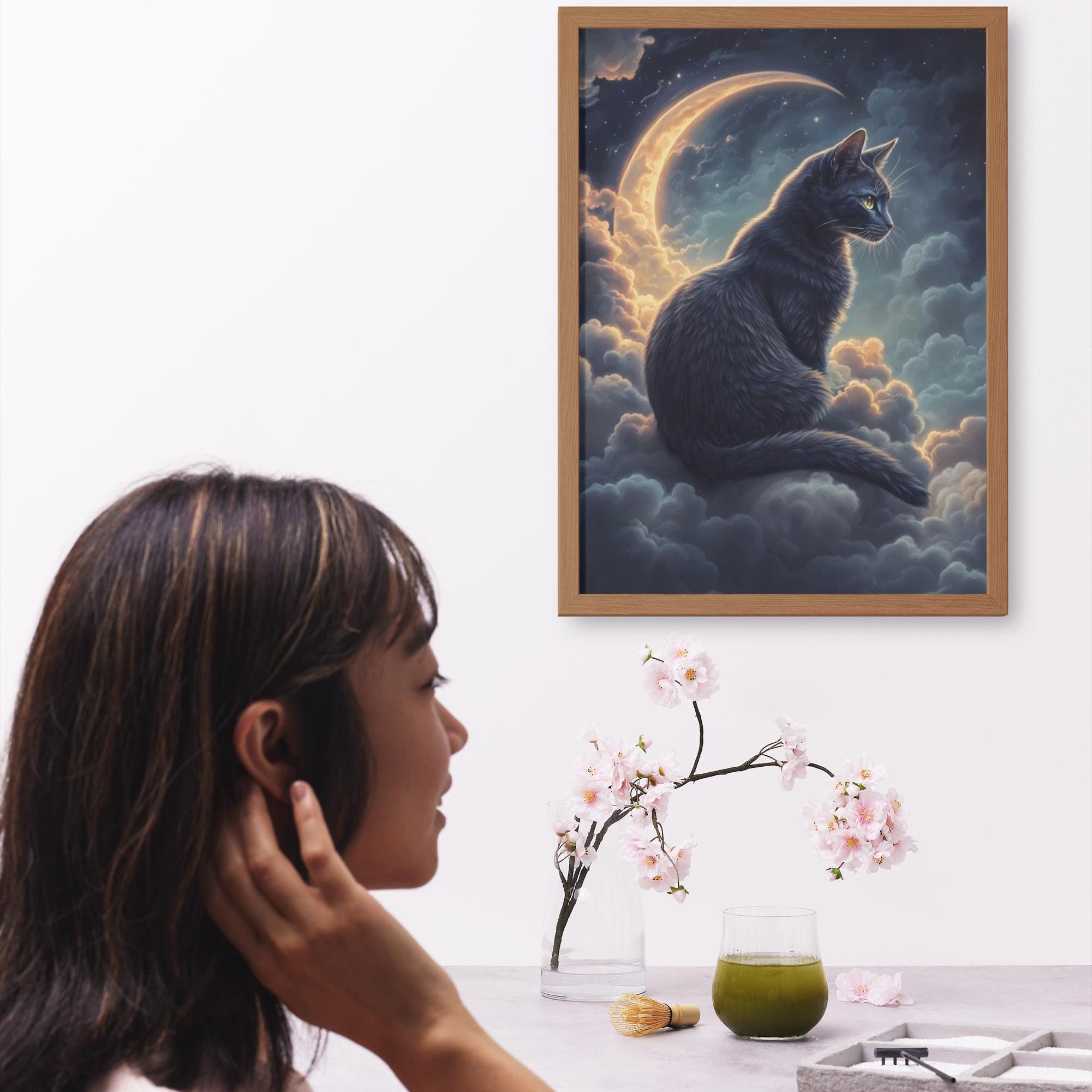 Spirit Cat | Animal | Cat | Digital Art Print | Wall Art | AI Generated ...