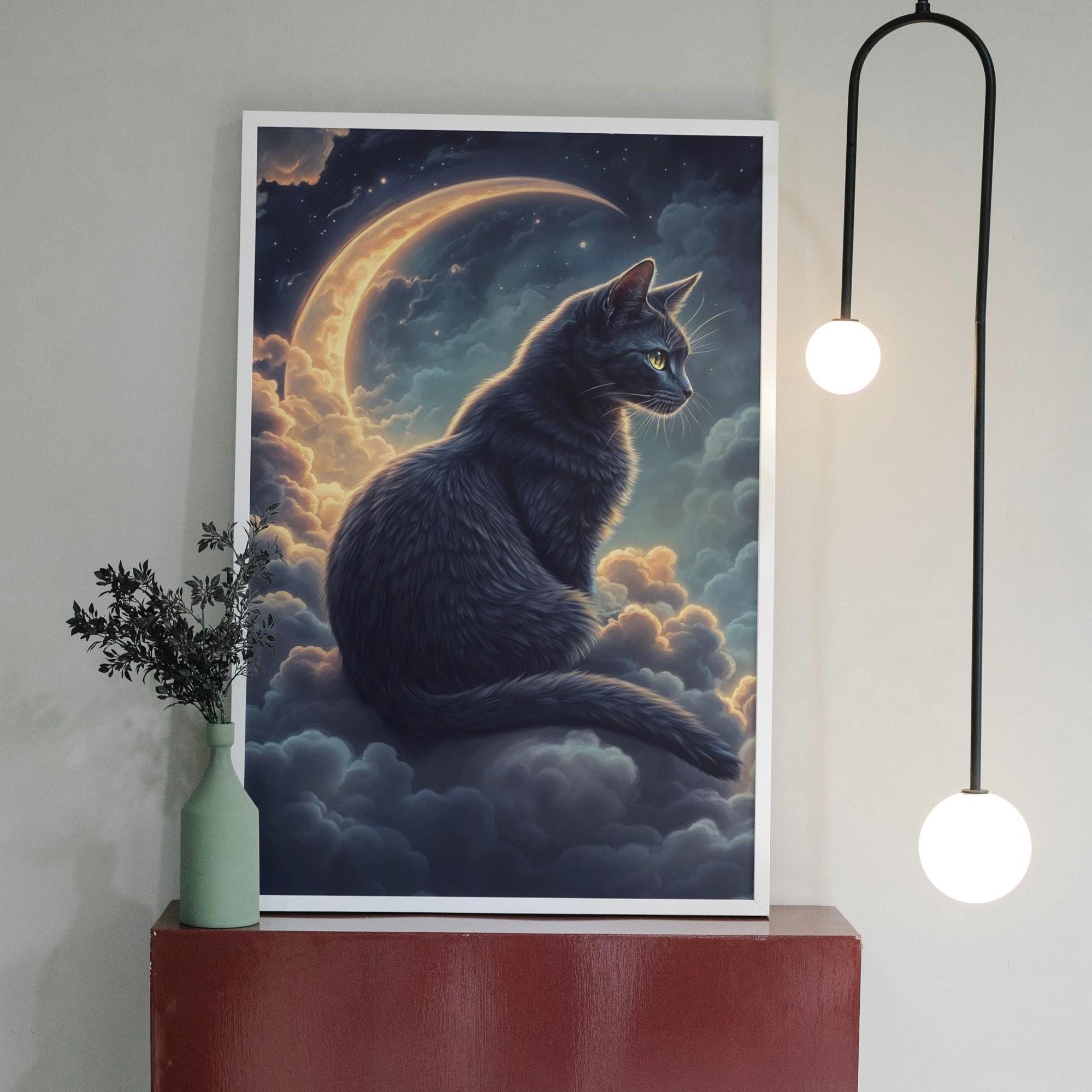 Spirit Cat | Animal | Cat | Digital Art Print | Wall Art | AI Generated ...