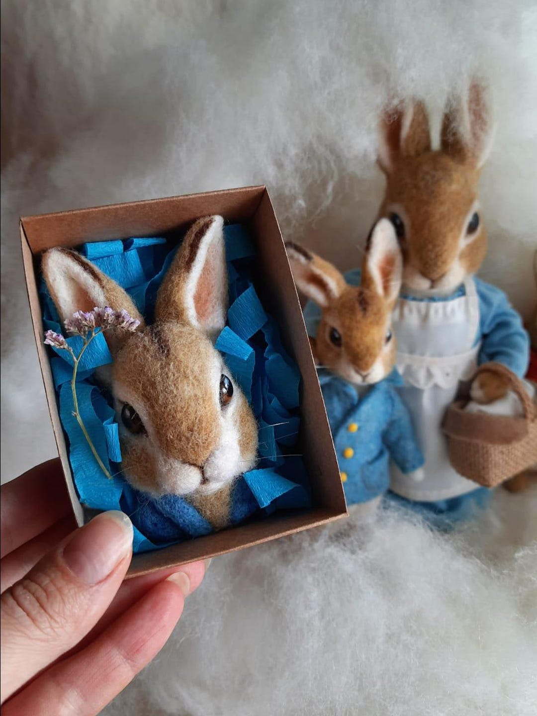 Felt Peter Rabbit Pattern Peter Rabbit Wool Felt Brooch - Handmade Animal Pin Accessory Gift ...