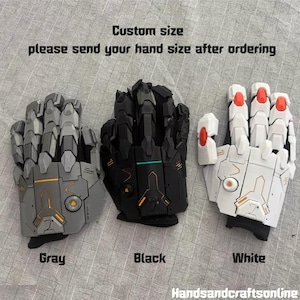 Cyberpunk Style Mecha Armor,Exoskeleton Gloves,Cyberpunk Cosplay Gauntlet,Robotic Hand Gear,Gifts For Cyberpunk Lover,Cyberpunk Collectibles