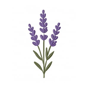 Lavender Embroidery Design – Mini Botanical Flower Stitch – 6 Sizes – Machine Embroidery Pattern – Digital Download