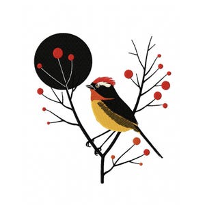 Bird Embroidery Design – Animal Embroidery Desings 4 Sizes, Instant Download