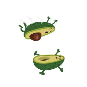 Avocados Stickdatei für die Stickmaschine - Stickdatei für Paare - in 5 Größen