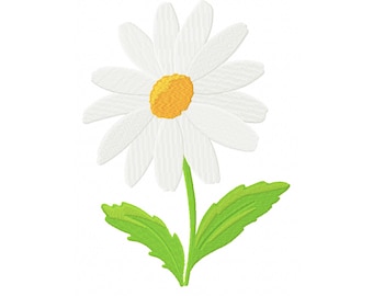 Daisies Embroidery Design: Spring Flowers, 7 Sizes (Instant Download)