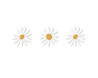 Daisies Embroidery Design, Daisies Embroidery Files, Spring Flowers Embroidery Design, Mini Flowers Embroidery Design – 4 Sizes