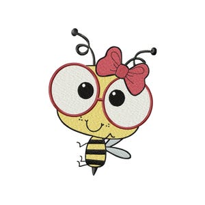 Sweet Bee embroidery designs – 4 Sizes, Instant Download