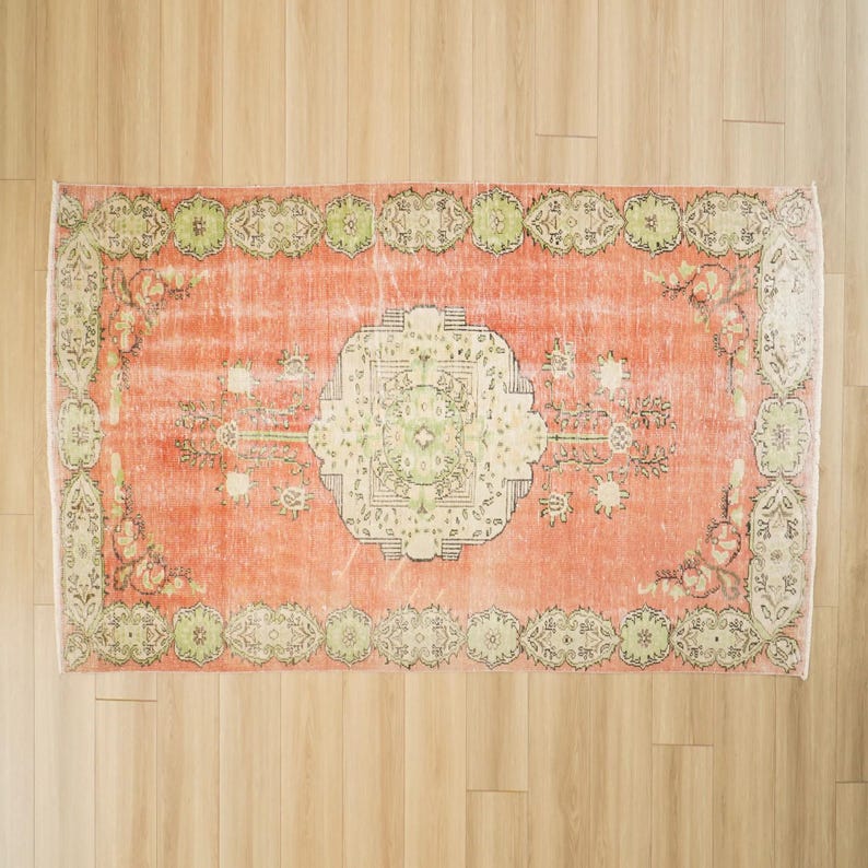 Ethnic Patterned Handwoven Red Retro Carpet Etsy