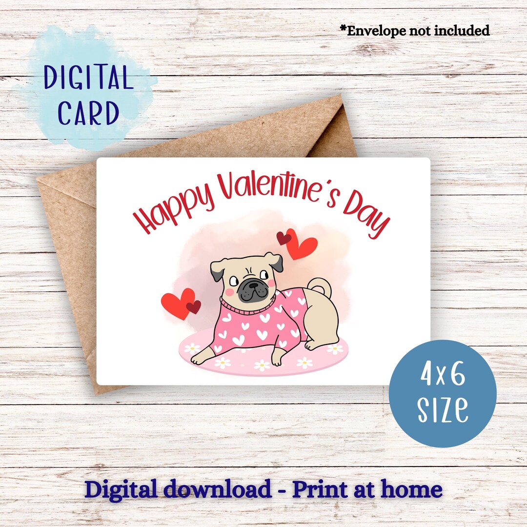 Cute Love Birds Greeting Card, Printable Valentines Day Card, Love ...