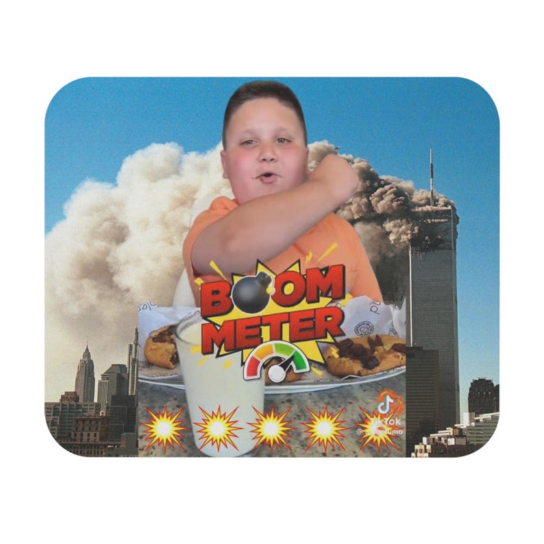 Fun Rizzler Boom Meter Mouse Pad - Gamer Desk Accessory, Cool Office ...