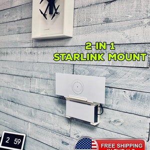 Kit di montaggio a parete 2 in 1 per router Starlink Gen 3 e supporto per alimentatore V3