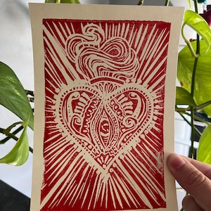 Sacred Heart Stamp Print