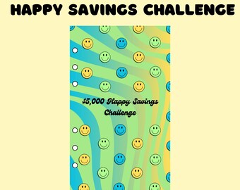 Happy Savings Challenge Dashboard,A6 budgeing dashboard, A6 dashboard, A6 cash inserts, low income savings, cash stuffing insert
