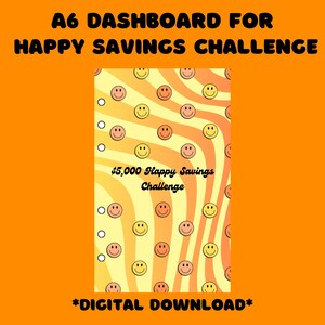 Happy Spars Challenge Dashboard, A6 Dashboard, A6 Dashboard, A6 Bargeldeinsätze, Ersparnisse mit geringem Einkommen, Cash-Filling-Einsatz