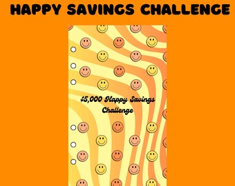 Happy Savings Challenge Dashboard,A6 budgeing dashboard, A6 dashboard, A6 cash inserts, low income savings, cash stuffing insert