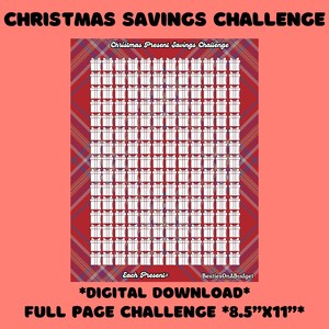 Christmas savings challenge, holiday money saving tracker, savings tracker printable, budget planning, christmas gift savings challenge