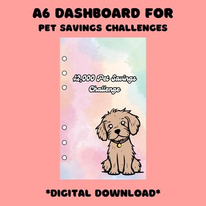 Hundespar-Challenge-Armaturenbrett, A6-Dashboard, A6-Dashboard, A6-Geldeinsätze, Ersparnisse mit geringem Einkommen, Cash-Filling-Einsatz