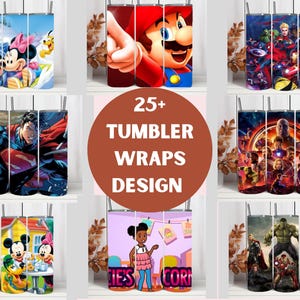 180 + Cartoon Tumbler Wrap, 20 Unzen Tumbler Wrap Sublimation, Kinder Cartoon Tumbler Wrap, 20 Unzen Kinder Tumbler Wrap, Tumbler Cartoon Wrap Bundle