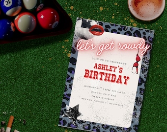 Coyote Ugly Party Invitation | Editable Girls' Night Out Invite | Wild Western Bar Theme