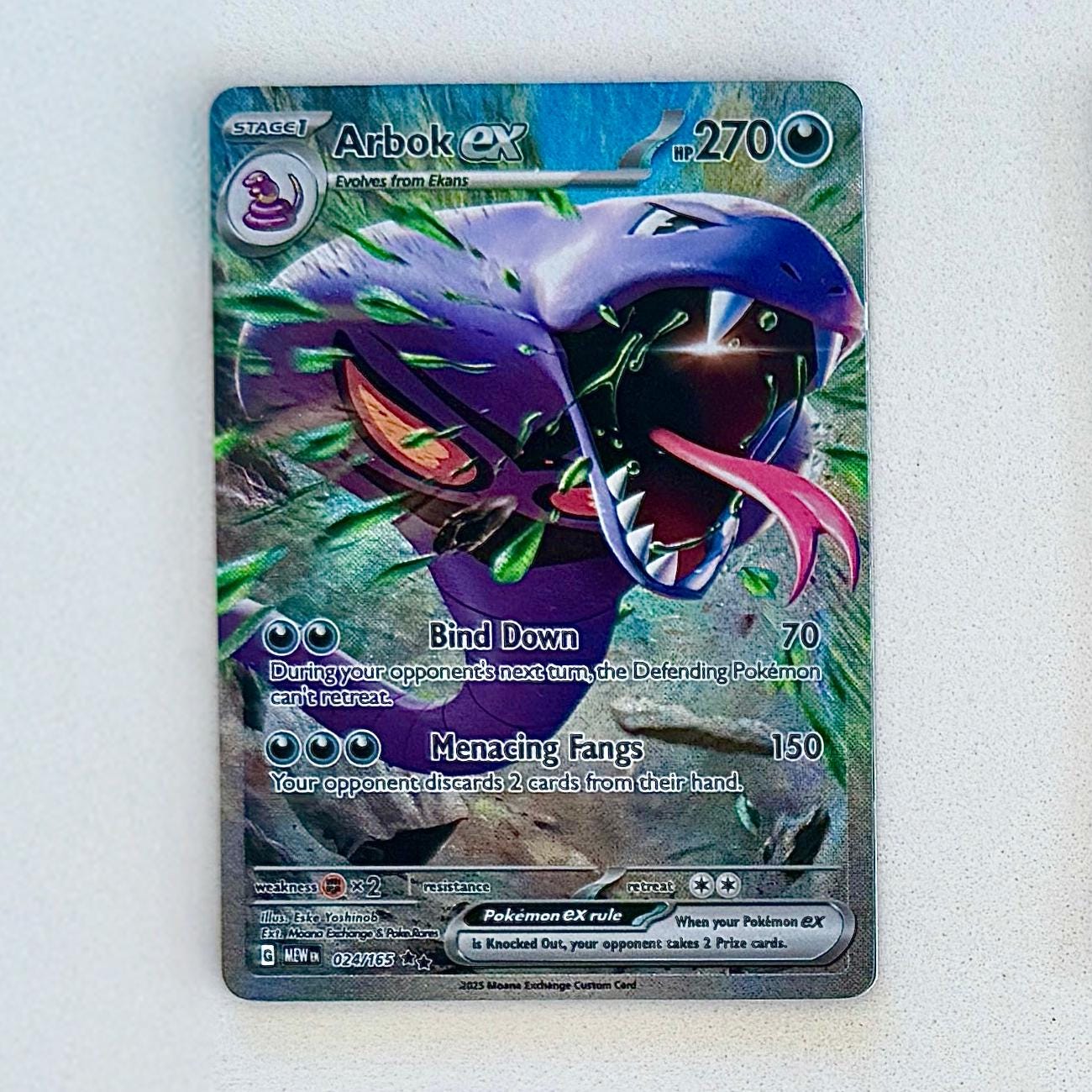 Arbok Ex - Textured Full Art (SV151) - Etsy