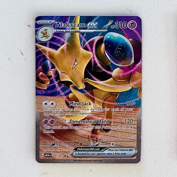 Alakazam Ex - Textured Full Art (SV151) - Etsy