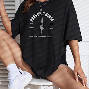 Broken Things Comfort Colors T-Shirt, WTMH, Sarah A Parker, Officially Licensed, Bookish, When the Moon Hatched, Raeve and Kaan