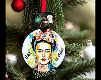 Ornamento de ceramica Frida Kahlo