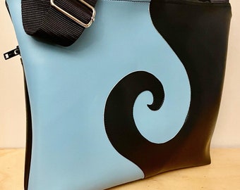 Chaos and Creation Swirl Flat Bottom Cross Body Bag - Made to Order