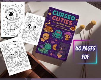 Libro para colorear espeluznante: 40 diseños de bellezas malditas (PDF)