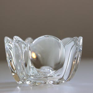 Vintage ORREFORS *Dala* Crystal Glass Candle Holder